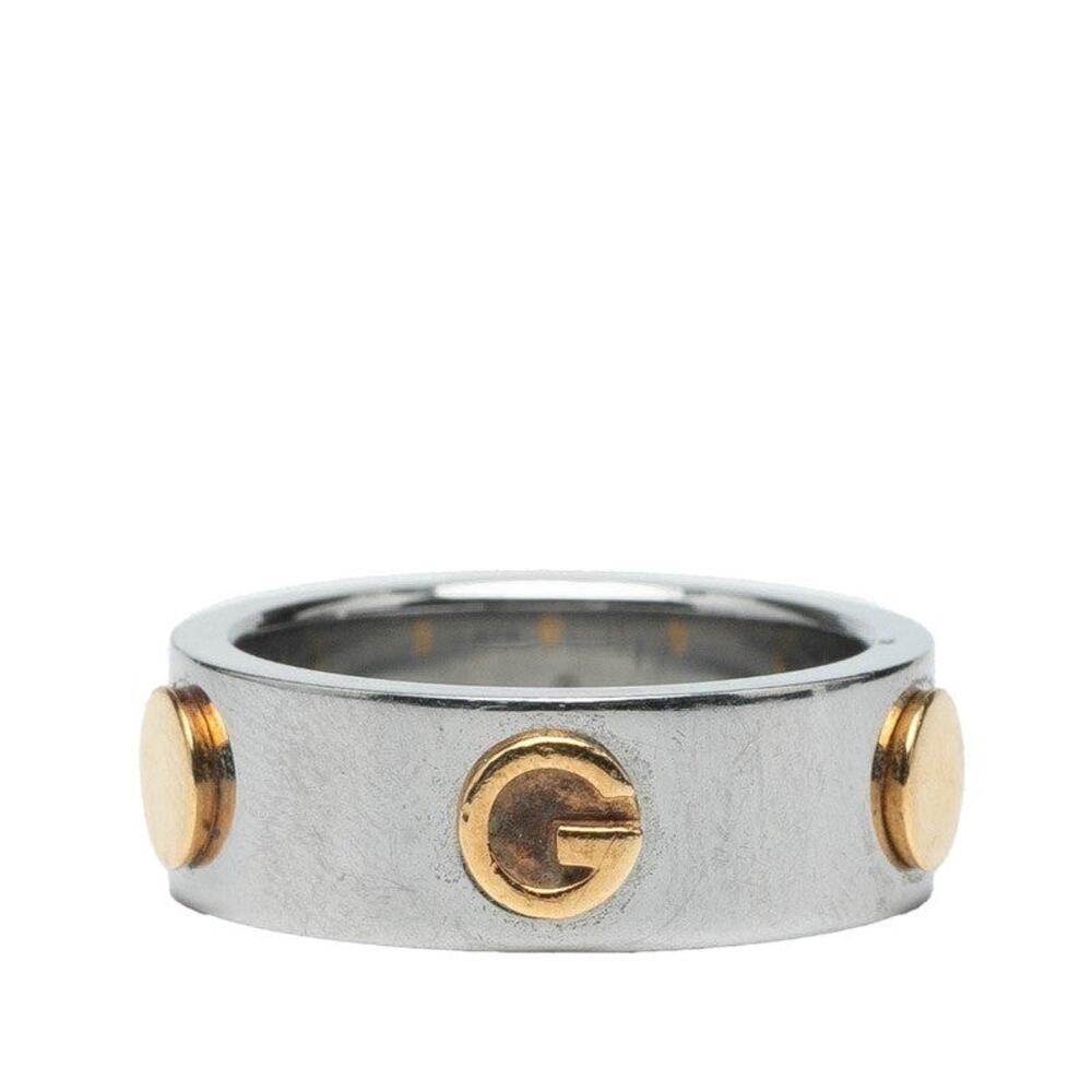 Gucci Combo Ring #13 Silver Steel Yellow Gold